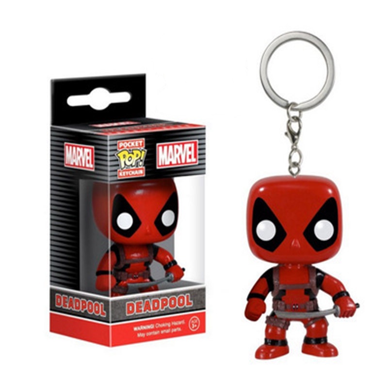 Móc Khóa Funko POP Avengers Spider Man Groot Báo Đen Bằng PVC Làm Quà Tặng Cho Trẻ Em
