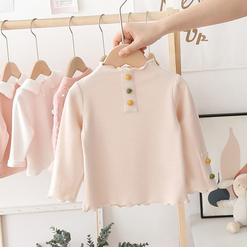 Áo Thun Dài Tay Phong Cách Hàn Quốc Dành Cho Bé Gái