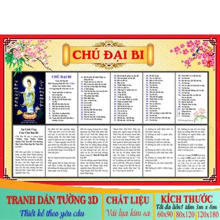 FreeShip DECAL DÁN TƯỜNG Chú đại bi - kinh chú đại bi - sự linh ứng của chú đại bi