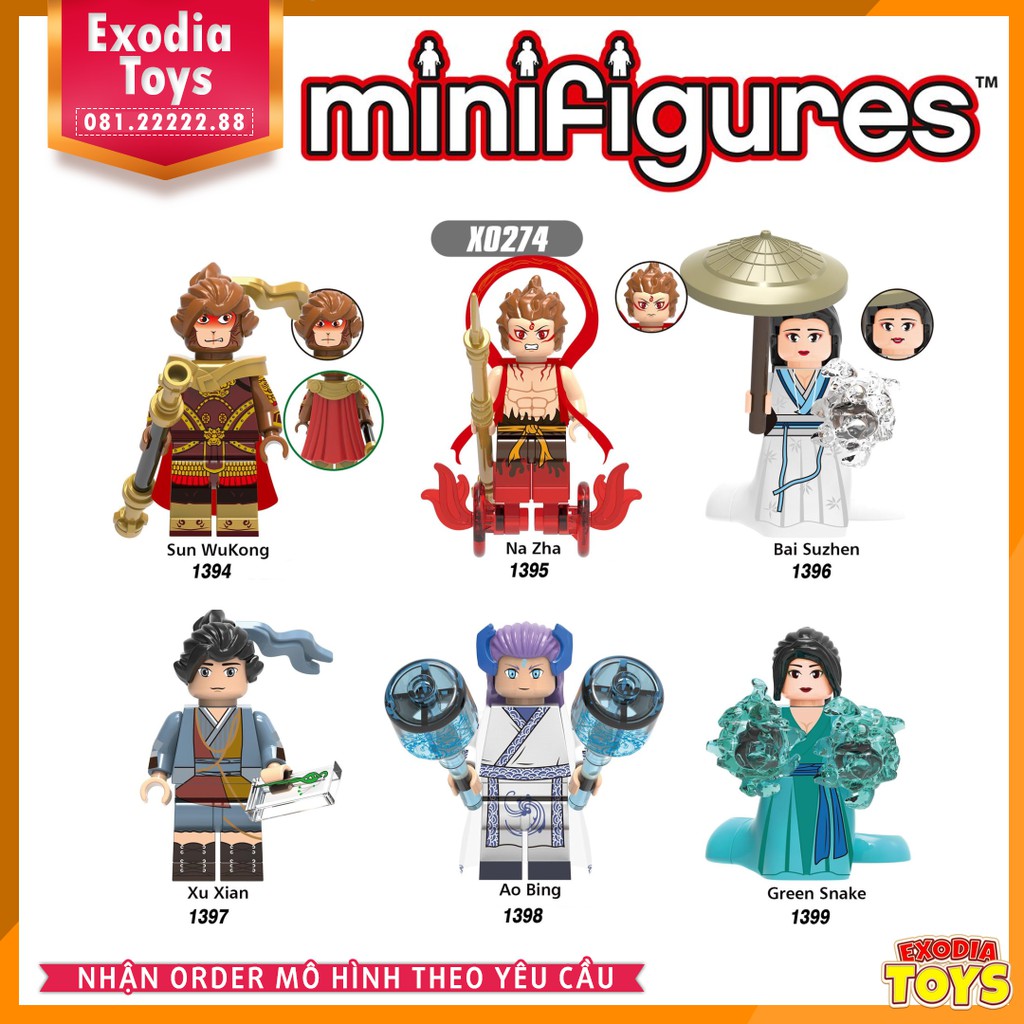 Xếp hình Minifigure nhân vật truyền thuyết Thuyết Trung Hoa - Đồ Chơi Lắp Ghép Sáng Tạo - XINH X0274