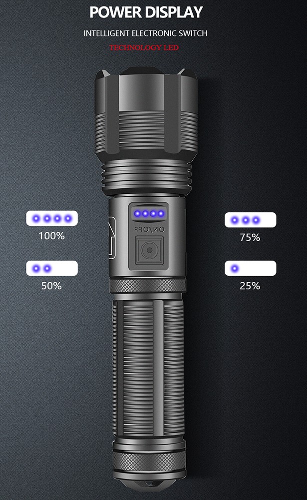  Đèn Pin Xhp50 Led 60000 Lumens Với Cổng Sạc Usb 18650 | BigBuy360 - bigbuy360.vn