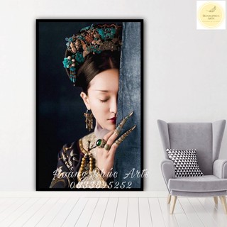 Tranh sơn dầu số hoá 40x50- ĐÃ  CĂNG  KHUNG- Các mẫu mới và đẹp nhất 2021 Độc quyền Hoàng Phúc Arts- Chủ đề Cô Gái -