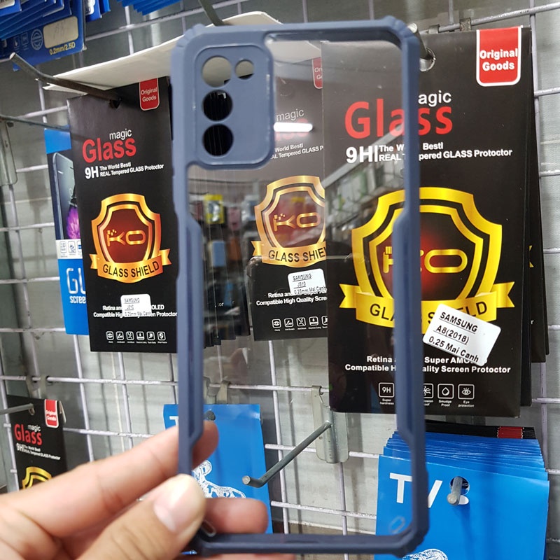 Samsung Galaxy A02S/A03S (5G) Ốp lưng điện thoại Nhựa cứng trong suốt bền viền silicon chống sốc cực cao cấp
