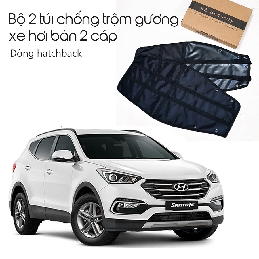 - Bộ 2 túi chống trộm gương ô tô xe hơi, có viền cáp lõi thép chống cắt - Dòng Hatchback