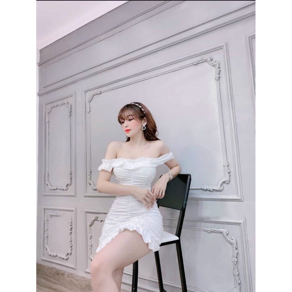 ĐẦM NỮ TRỄ VAI NHÚN 2 THÂN CÁ TÍNH (CÓ MÚT NGỰC) THỜI TRANG NỮ ARAVA NT65 | BigBuy360 - bigbuy360.vn