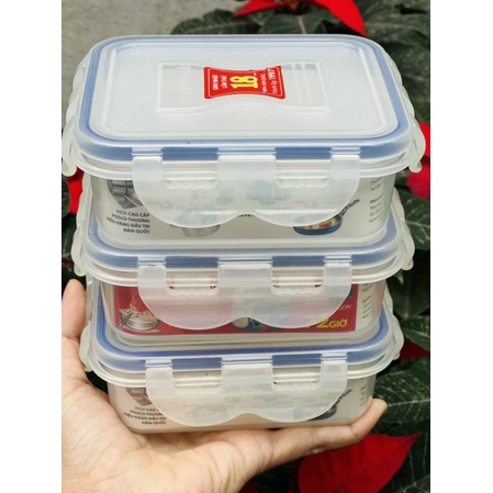 Set 3 thố vuông dung tích 325ml của hãng happycook