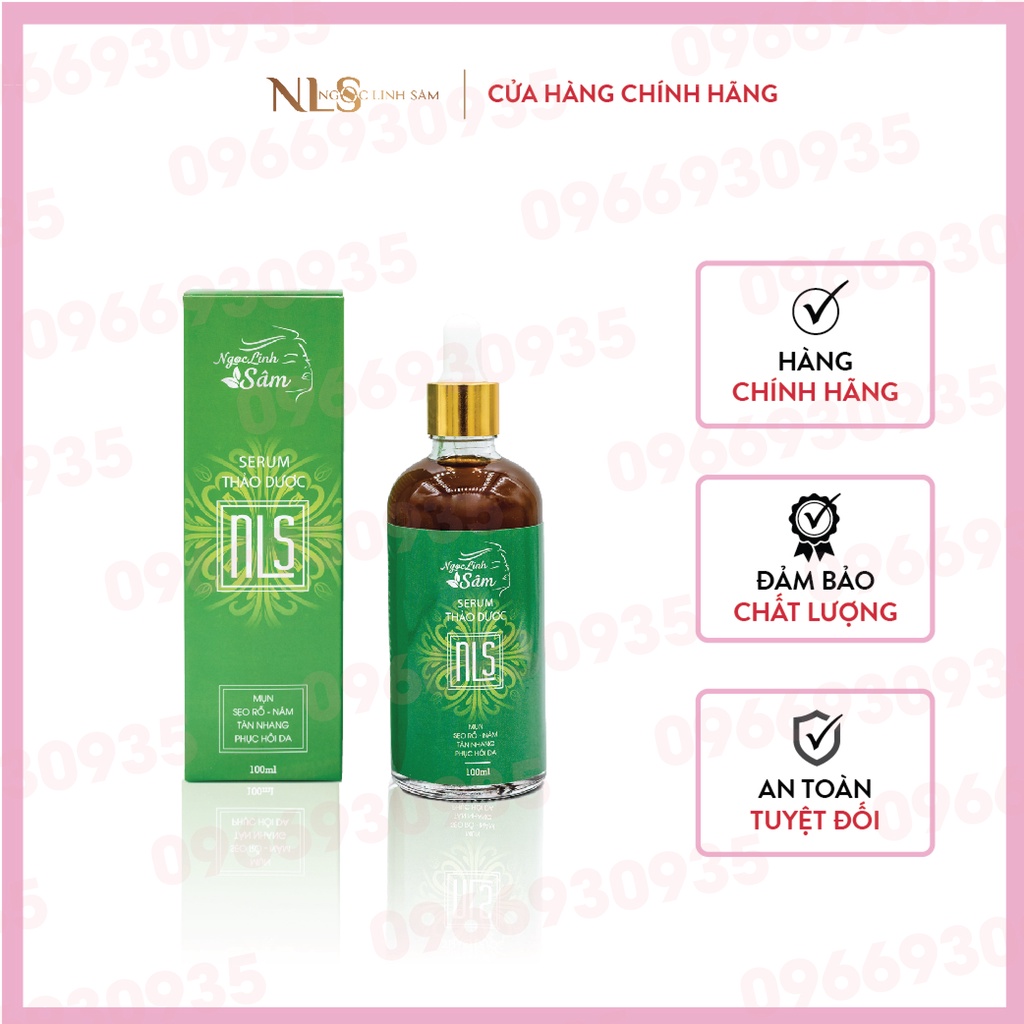 Serum TÁI TẠO THẢO DƯỢC NLS Loại bỏ Mụn - Nám - Tàn Nhang 100ml