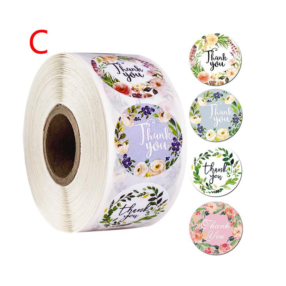 Set 500 Nhãn Dán Chữ Thank You Dùng Để Trang Trí Túi Bánh Độc Đáo
