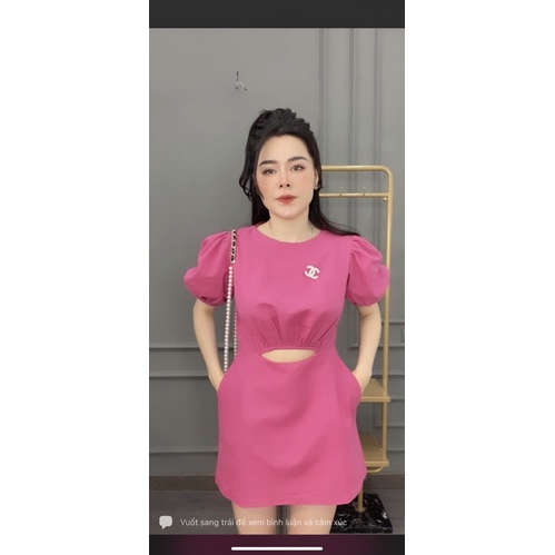 Jum giả váy khoét eo kèm tag QP