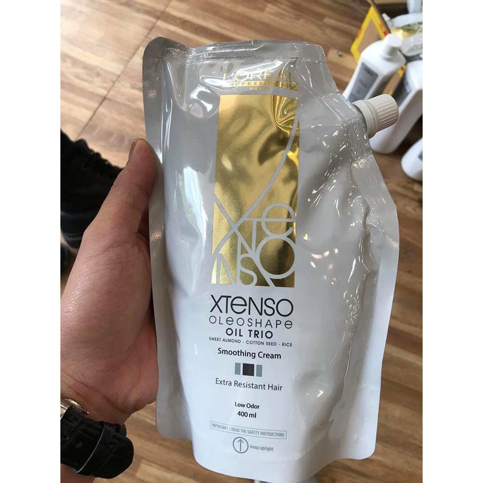 [Nhiều lựa chọn] Lẻ 1 túi thuốc duỗi tóc L'Oreal XTenso Oleo Shape Smoothing Cream 400ml ít mùi, mềm mượt tóc