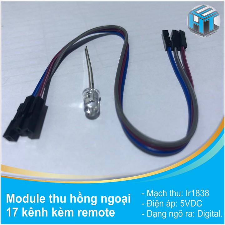 Module thu hồng ngoại kèm remote 17 kênh [HTE Quy Nhơn CN2]