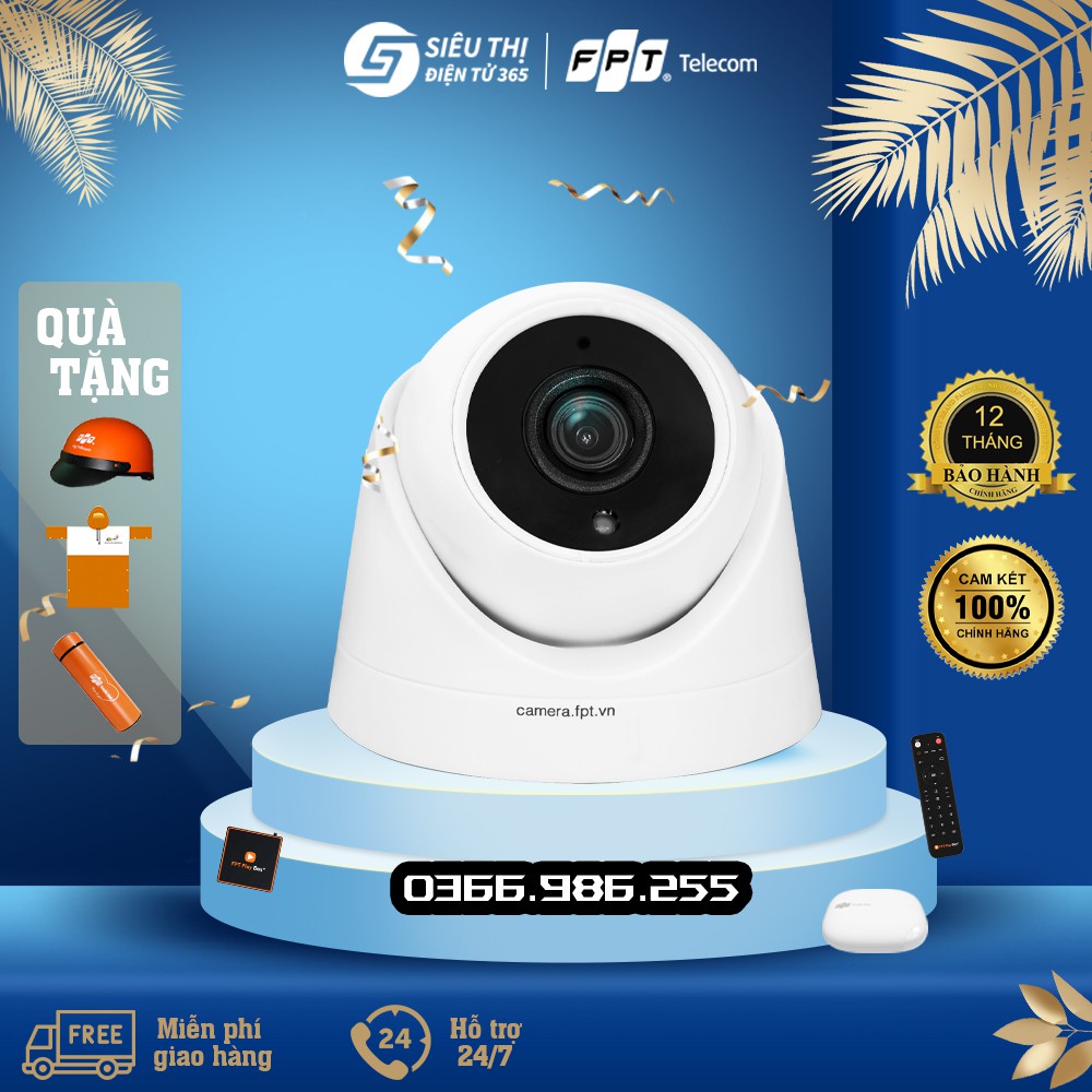 Camera quan sát INDOOR FPT 1080p Chíp Cảm Biến Sony IMX307 - Góc nhìn 105° Hàng chính hãng