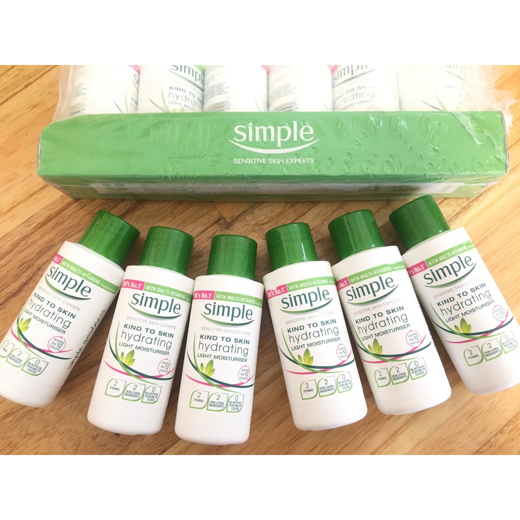 Kem dưỡng ẩm Simple Kind To Skin cải thiện da dầu và da mụn size mini 50ml