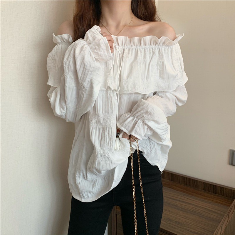 Áo Nữ Cổ Bèo Kiểu Dáng Hàn Quốc VV421 | BigBuy360 - bigbuy360.vn