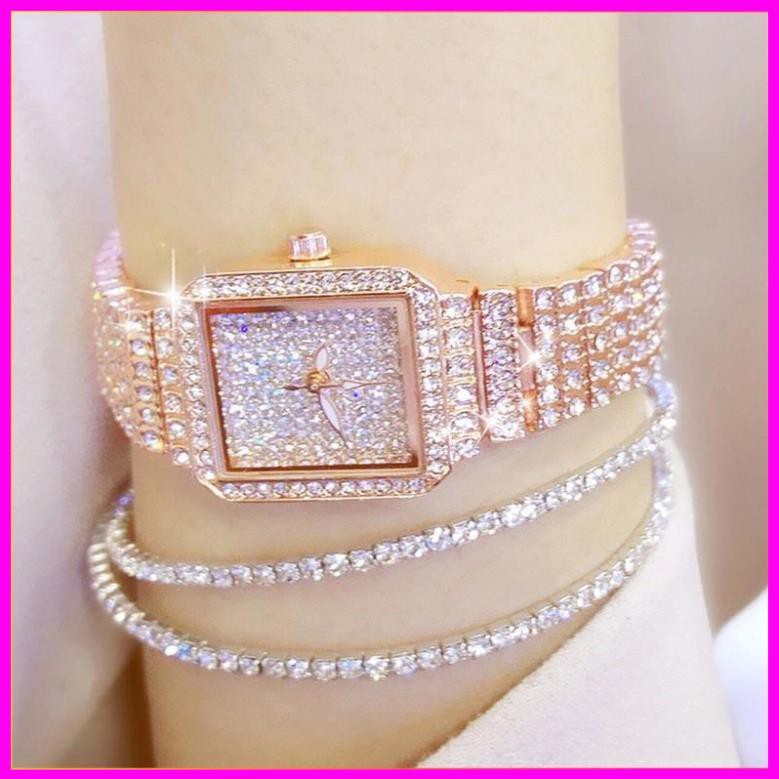 Đồng hồ nữ cao cấp dây thếp đính đá full đồng hồ hiệu BS cực đẹp (tặng kèm hộp , phụ kiện thâu dây và pin dự phòng) | BigBuy360 - bigbuy360.vn