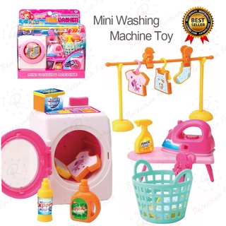 Bộ đồ chơi mô phỏng máy giặt và các vật dụng giặt giũ mini cho bé