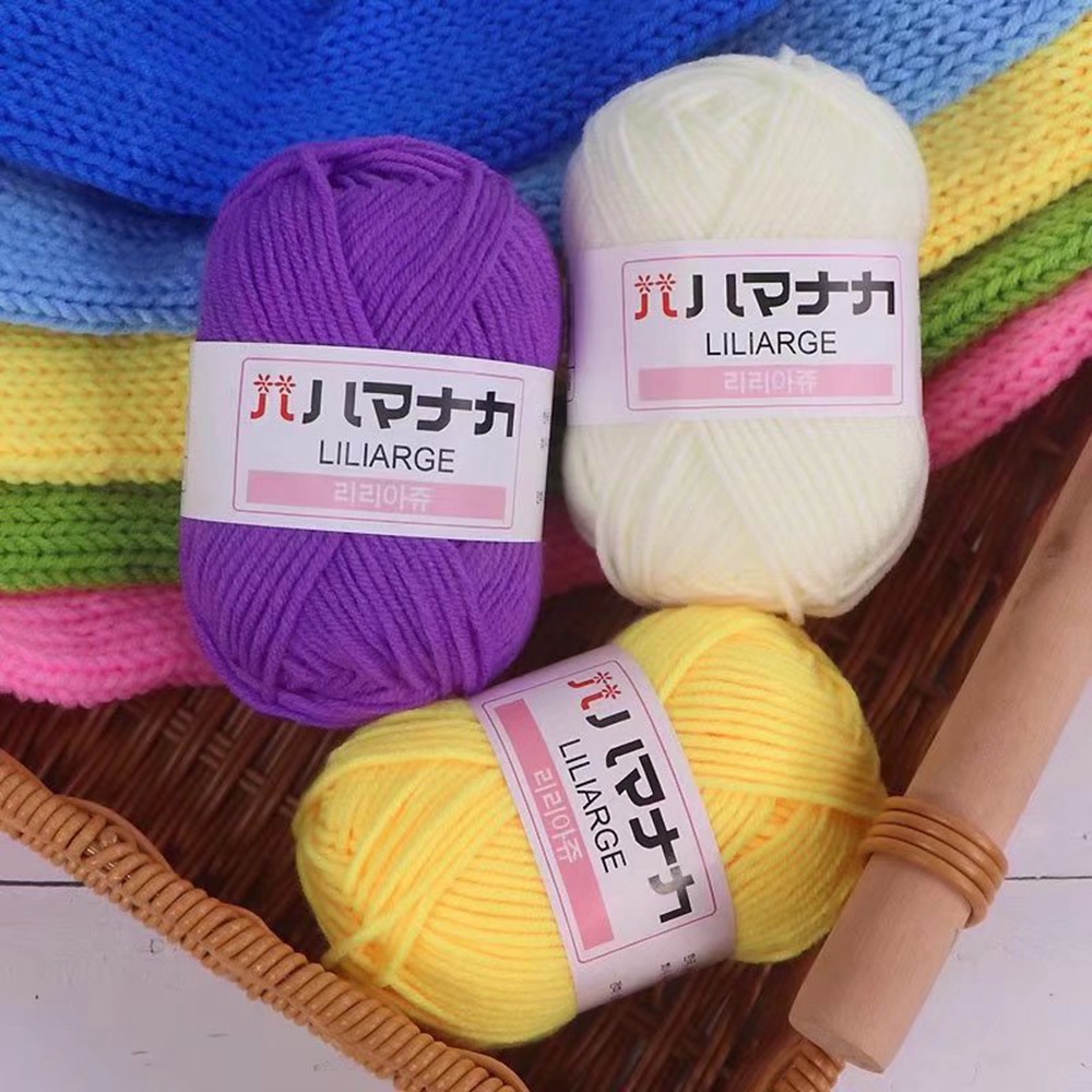 Set 10 Cuộn Len Sợi Cotton Sữa 4ply 25g Dùng Đan Áo Quần, Nón Len Thủ Công