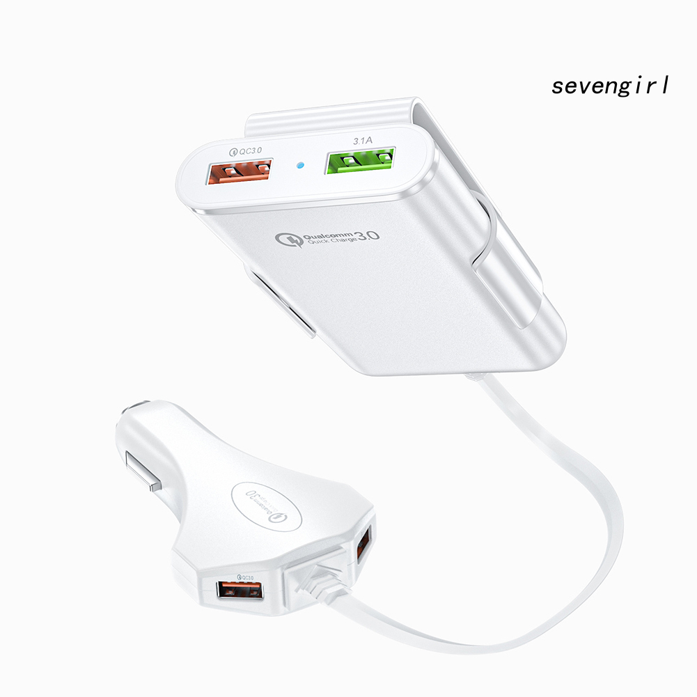 Cáp Sạc Nhanh Qc3.0 4 Cổng Usb Cho Xe Hơi