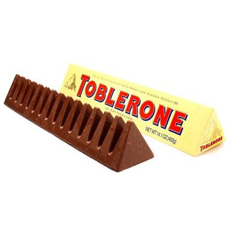 (2 loại) Chocolate Toblerone vị Mật ong & Hạnh nhân hộp 100gr