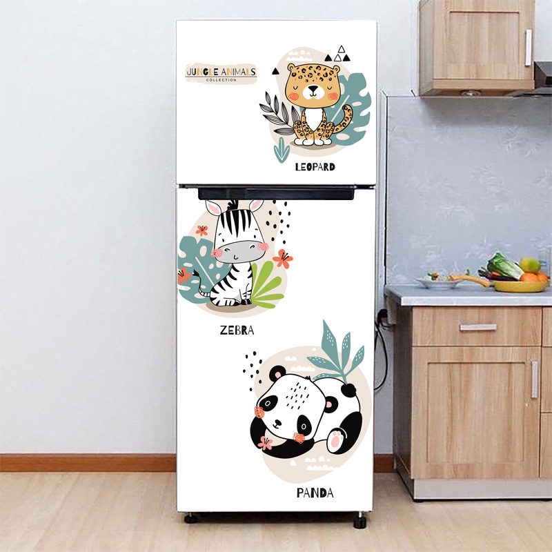 Decal dán tủ lạnh miếng dán tủ lạnh hình dễ thương hình dán cute chất liệu chống thấm nước siêu bền dễ dàng vệ sinhTL401