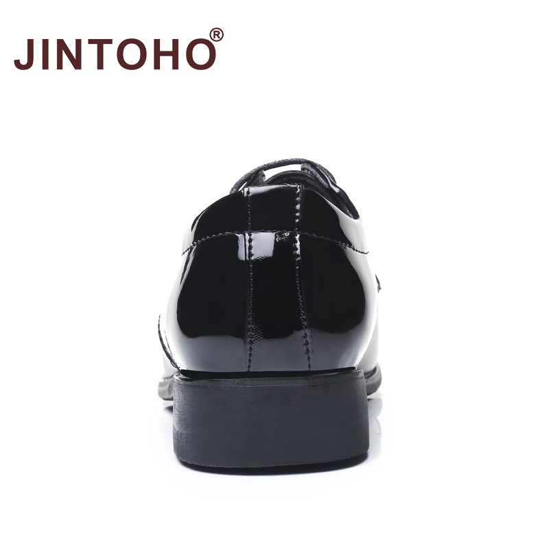 [JINTOHO] Giày Da Mũi Nhọn Cột Dây Trang Trọng Thời Trang Công Sở Cho Nam