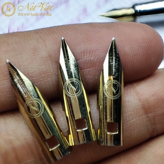Combo 3 ngòi vàng mài thanh đậm dễ viết Nét Việt ( thay vào bút NV002 , 003, 039 , 037 ngòi mài .v..v.)