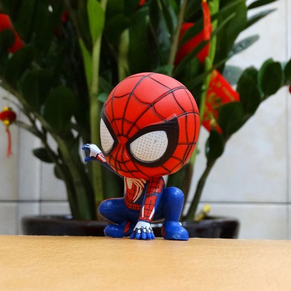 DISNEY Mô Hình Người Nhện Marvel Trang Trí Bánh Kem Bằng Pvc
