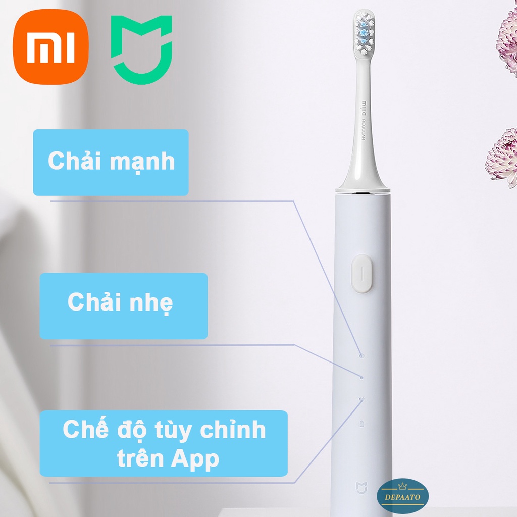 Bàn chải điện Xiaomi Mijia T500 - Bàn Chải Đánh Răng Mijia T500 - Kết nối App