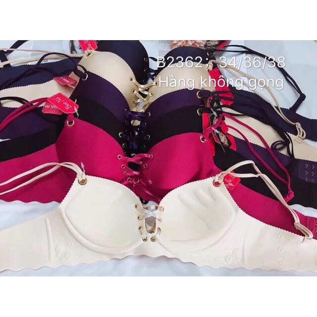 (2362)áo lót BEENA_ dây vai manh_rút trước ngực tạo khe