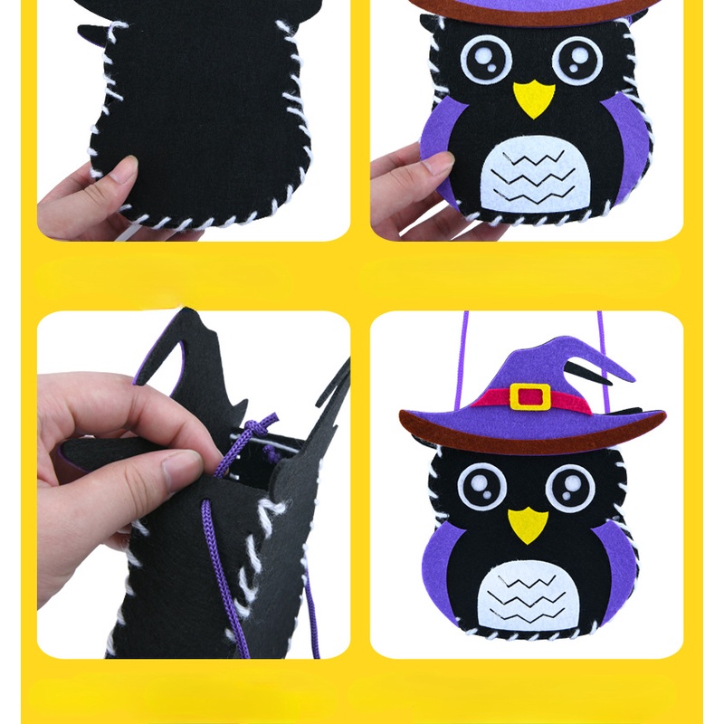 Túi Đựng Kẹo Bằng Vải Không Dệt Trang Trí Halloween Cho Bé