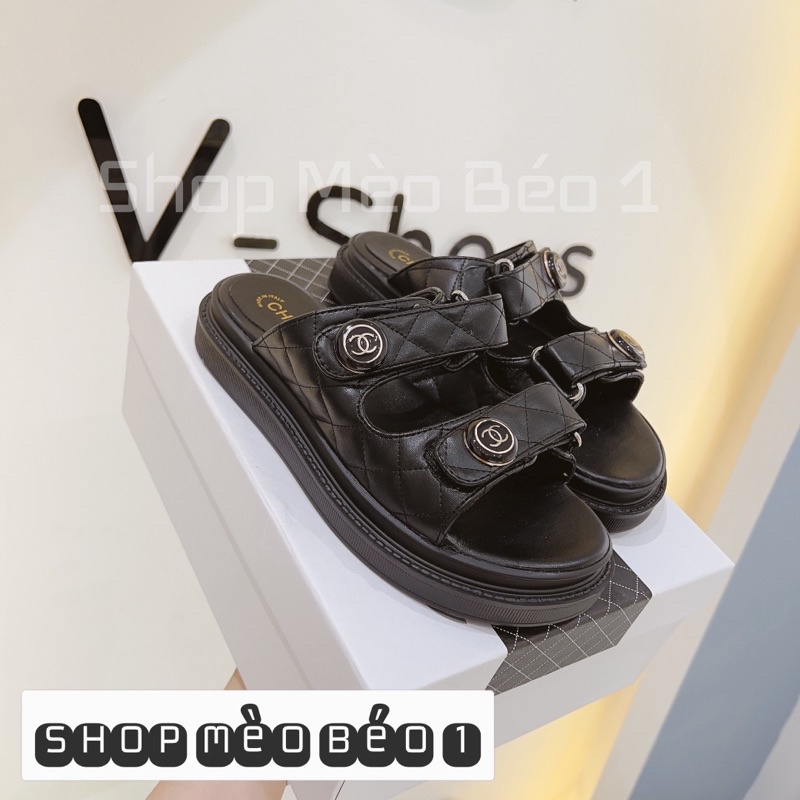 Dép cn quai ngang khuy tròn đế thấp fullbox