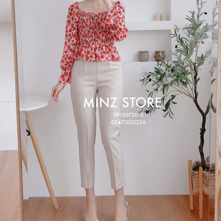 Sale 50% Áo hoa nhí tím Minz Store