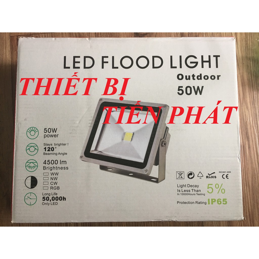 Đèn Pha Led Flood Light 50W Dùng Chip Led COB (Chính Hãng Cấp Độ IP65)