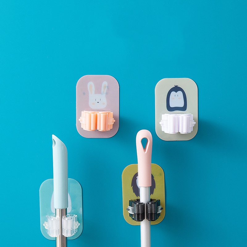 Giá Đỡ Chổi/Cọ Lau Nhà Gắn Tường Có Giác Hút Tiện Dụng Cho Nhà Tắm