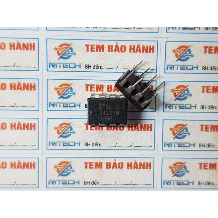 Combo 2 con] 4422YN, MIC4422YN IC Driver Mosfet 9A/18V DIP-8