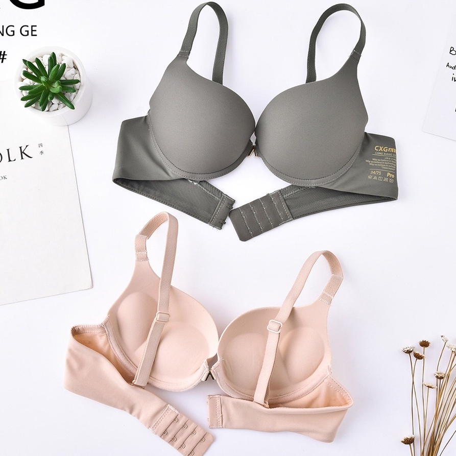 Áo Ngực Mút Dày Có Gọng Khoét Ngực Hình Chữ V Tạo Khe Siêu Nâng Ngực DAN L&amp;U A17