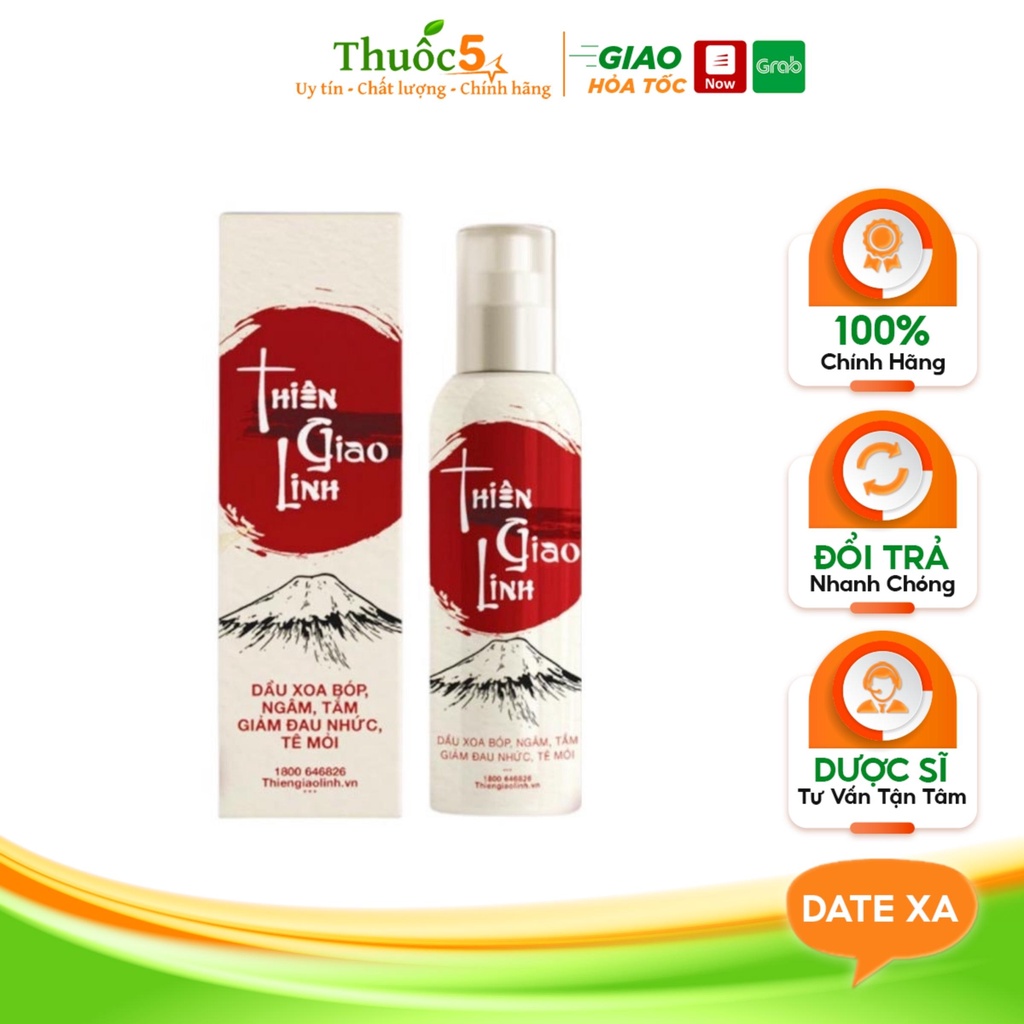 Thiên Giao Linh dầu xoa bóp, ngâm, tắm, giảm đau nhức, tê mỏi giảm mệt mỏi