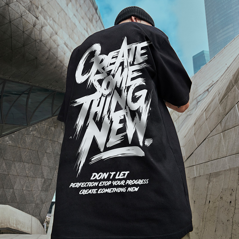 Áo Thun batik Cỡ Lớn Tay Ngắn Dáng Rộng In Chữ Tiếng Anh Cỡ Lớn M-8XL Phong Cách hip hop Đường Phố Cho Nam