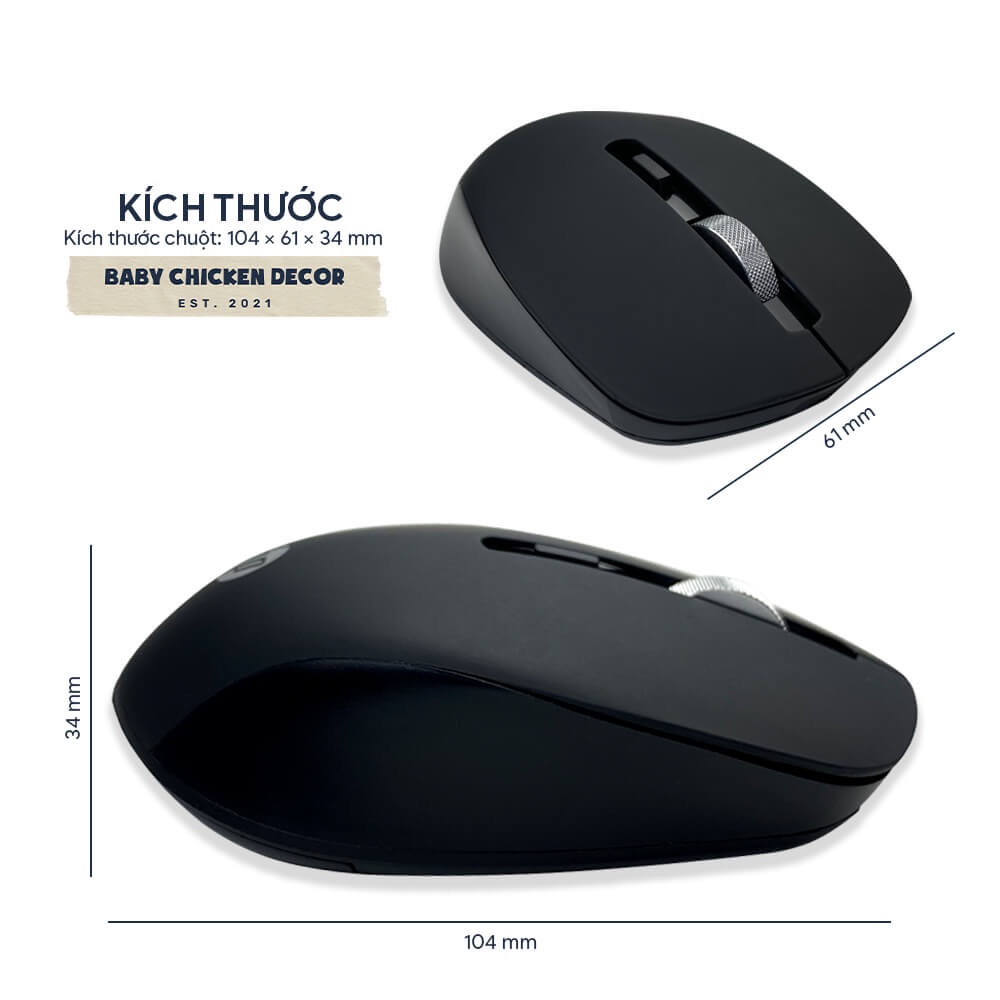 Chuột không dây HP S1000 plus 1600 dpi Wireless giá rẻ phù hợp văn phòng - BABY CHICKEN DECOR