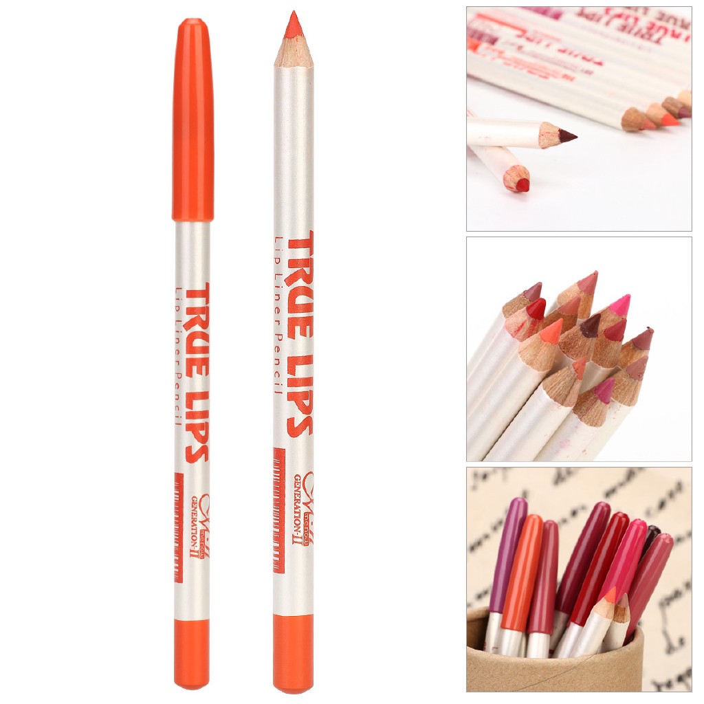 [Hàng mới về] Chì kẻ mắt/môi không thấm nước chuyên dùng trong trang điểm 12 màu | BigBuy360 - bigbuy360.vn