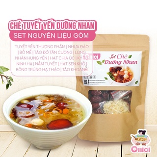 Set Chè dưỡng nhan tuyết yến 12 vị giải nhiệt mùa hè nấu 6-8 bát , chè tuyết yến dưỡng nhan đẹp da, thanh nhiệt - CDN