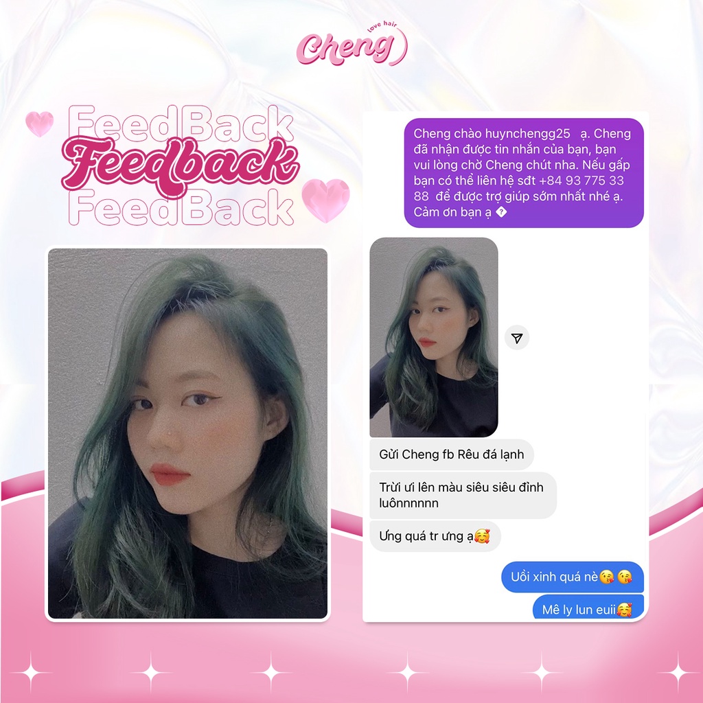 Thuốc Nhuộm Tóc Màu RÊU ĐÁ LẠNH Không Tẩy | Chenglovehair, Chenglovehairs