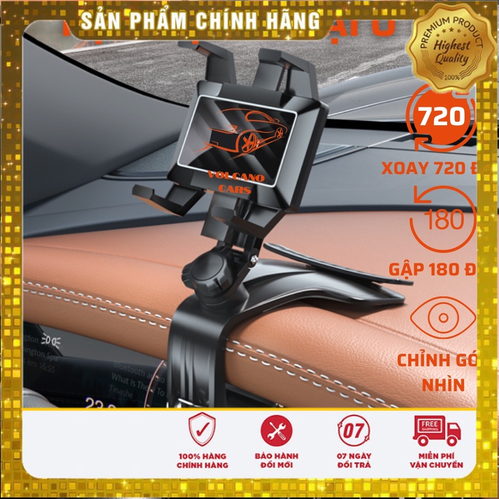 Giá đỡ điện thoại ô tô Vô Lăng kẹp trên xe hơi xoay 360 độ chống rung treo đa điểm trên gương chiếu hậu - TuanBoutique