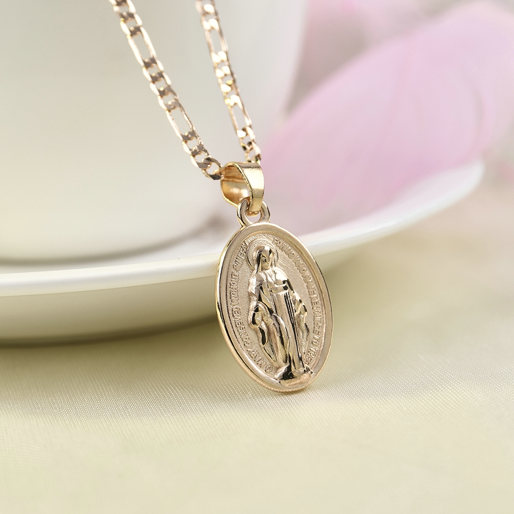 Virgin Mary Pendant Chain Necklace Jewelry