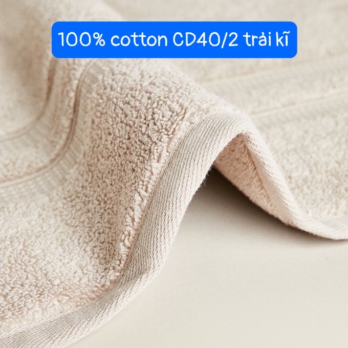 [XUẤT ÂU MỸ] Sét Khăn Mặt 100% Cotton Cao Cấp Thấm Hút, Bền Màu, Không Nhớt