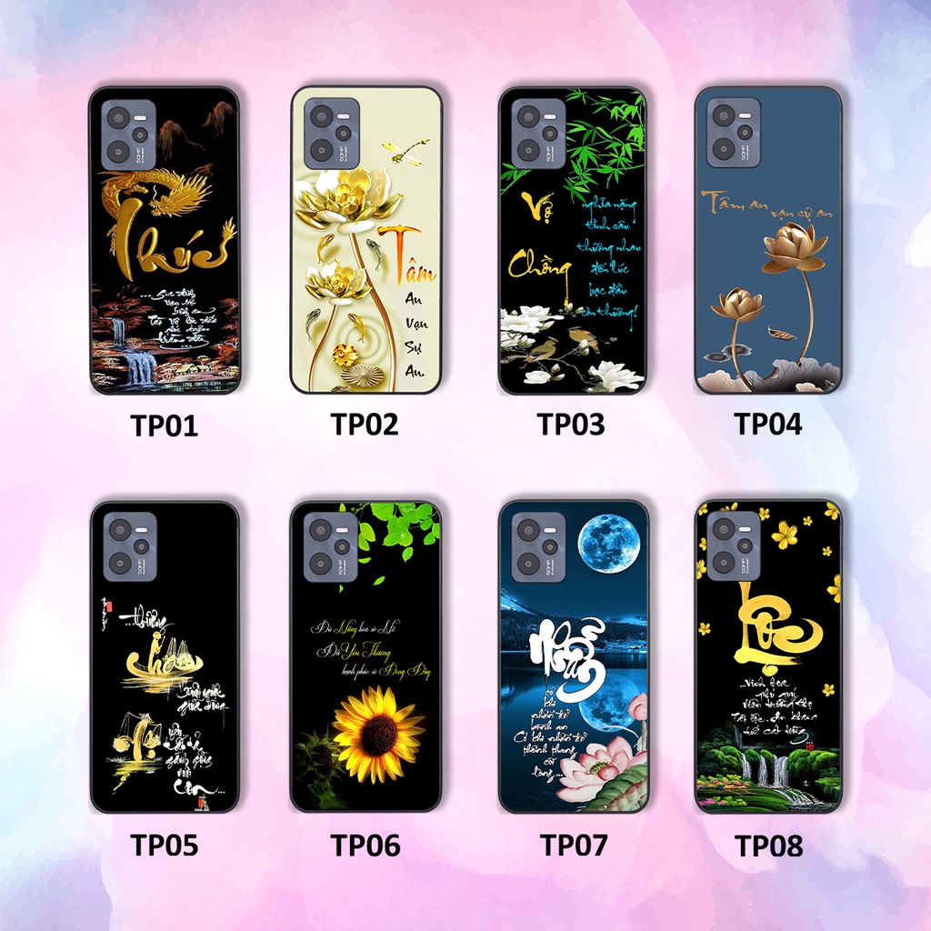 Ốp lưng Realme C35 phiên bản cha mẹ - vợ chồng- chữ thư pháp Tâm, nhẫn, phúc lộc thọ cực đẹp và ý nghĩa