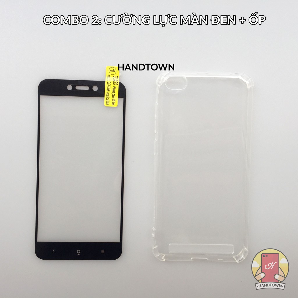 COMBO SỐC: Xiaomi Redmi 5A Ốp lưng silicon chống sốc + kính cường lực trong suốt full màn