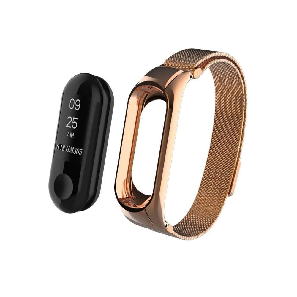 For Xiaomi Mi Band 2/3 Milanese Magnetic Loop Stainless Steel Watch Band Strap