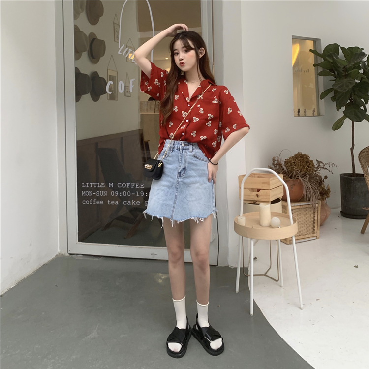 Áo Sơ Mi Voan Tay Ngắn Thời Trang Thoải Mái Cho Nữ