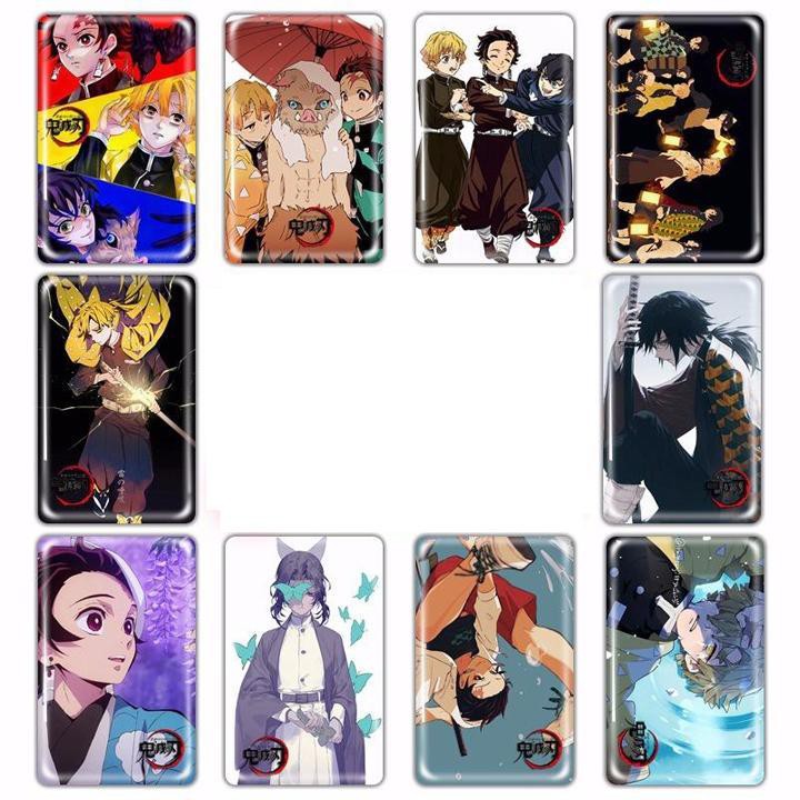 Set 10 ảnh dán sticker Kimetsu no Yaiba Thanh Gươm Diệt Quỷ album sticker ảnh dán anime idol dễ thương